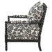 Blanchett traditional floral upholstered bobbin accent chair in black by CoasterEveryday