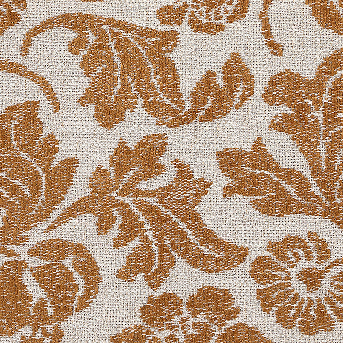 Blanchett upholstered bobbin accent chair in apricot fabric with distressed brown wood frame by CoasterEveryday