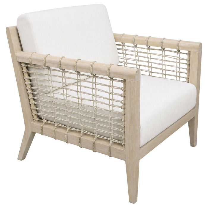 Cantu Seagrass Accent Chair White and Weathered Natural