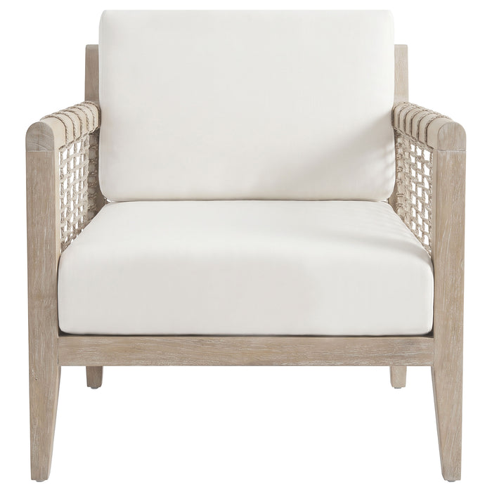 Cantu Seagrass Accent Chair White and Weathered Natural