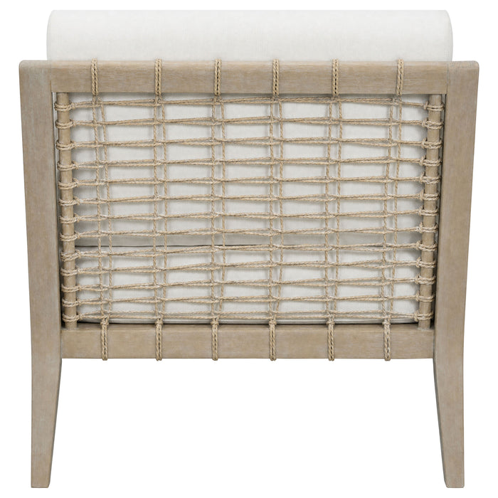 Cantu Seagrass Accent Chair White and Weathered Natural