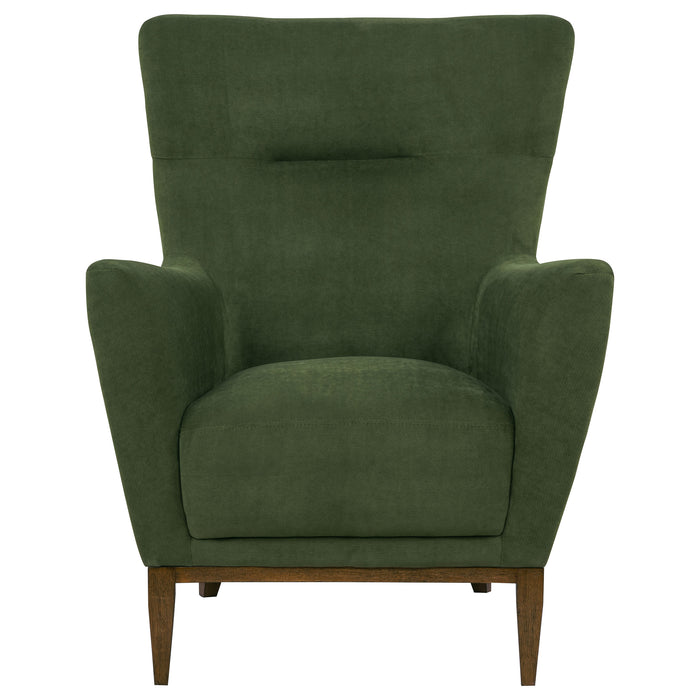 Catala Upholstered High Back Accent Chair Matcha and Coffee