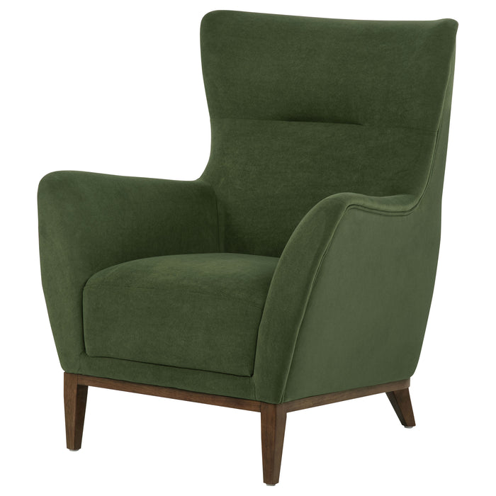 Catala Upholstered High Back Accent Chair Matcha and Coffee