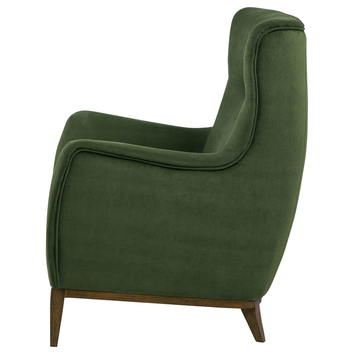 Catala Upholstered High Back Accent Chair Matcha and Coffee