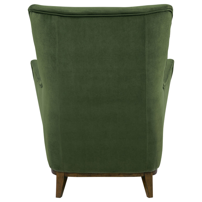 Catala Upholstered High Back Accent Chair Matcha and Coffee