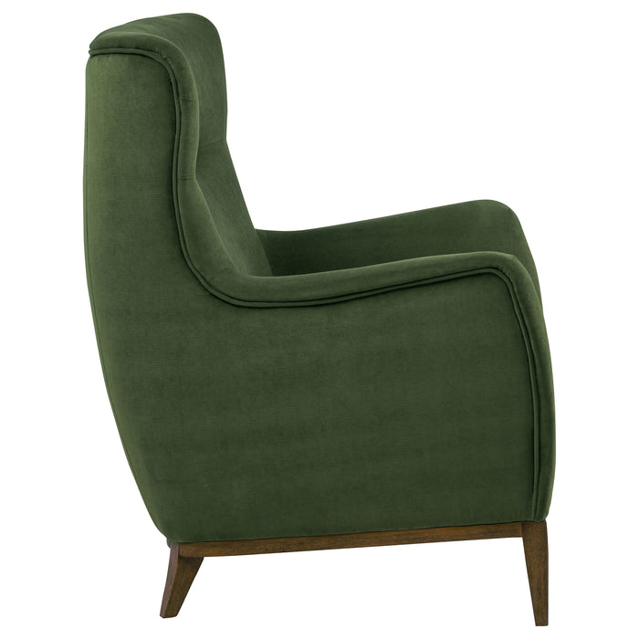 Catala Upholstered High Back Accent Chair Matcha and Coffee