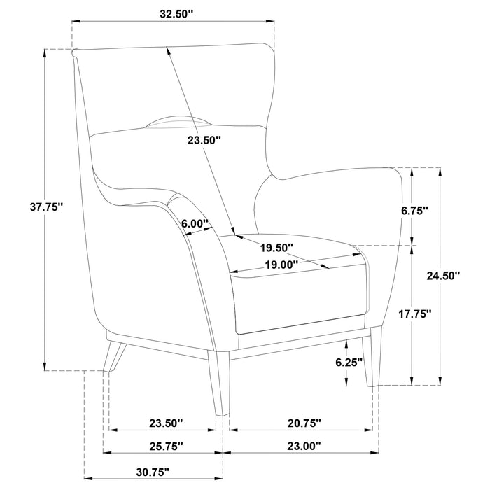 Catala Upholstered High Back Accent Chair Matcha and Coffee