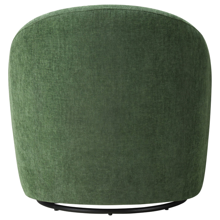 Leon Chenille Upholstered Swivel Accent Chair Green