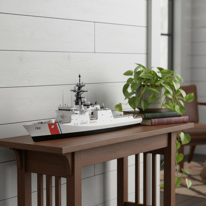 Hand Painted Model Boat (624485) - White