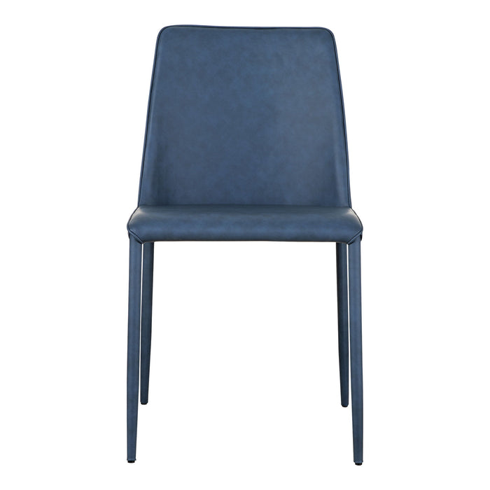 Faux Leather And Iron Dining Side Chairs (Set of 2) - Blue