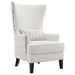 Pippin upholstered high wingback accent chair in latte by CoasterEveryday