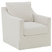 CoasterEveryday beige winter upholstered accent swivel chair with sloped arms