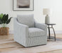 CoasterEveryday navy blue upholstered sloped arm accent swivel chair for winter interiors