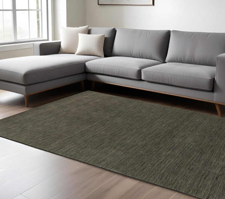 8' X 10' Wool Hand Tufted Area Rug - Charcoal