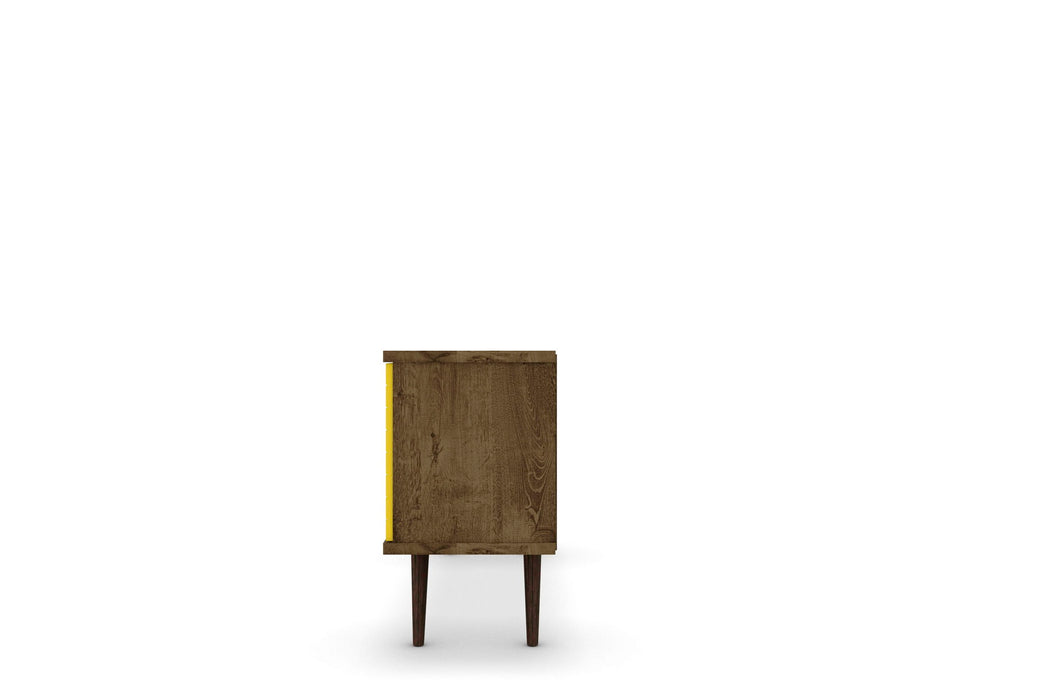 Manhattan Liberty - 53" TV Stand With Rustic Brown Frame