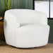 CoasterElevations Hudson faux sheepskin upholstered swivel chair in natural color, modern furniture with plush, comfortable design