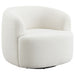 CoasterElevations Hudson faux sheepskin upholstered swivel chair in natural color, modern furniture with plush cushioning.