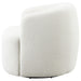 CoasterElevations Hudson faux sheepskin upholstered swivel chair in natural color, modern furniture with plush cushioning and a sleek design.