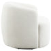 CoasterElevations Hudson faux sheepskin upholstered swivel chair in natural color, modern furniture with plush cushioning and wooden legs.