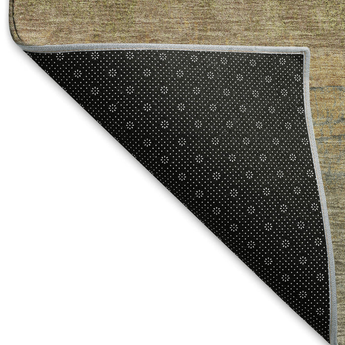 10' X 14' Striped Washable Area Rug With UV Protection (697590) - Tan / Beige