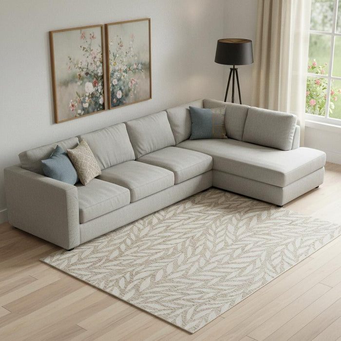10' X 14' Wool Floral Hand Tufted Area Rug (722340) - Blue / Ivory