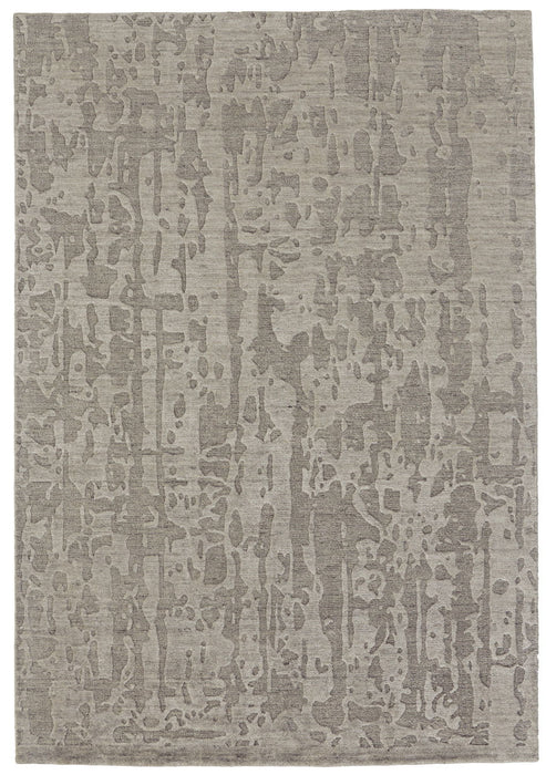 6' x 9' Abstract Hand Woven Area Rug - Taupe