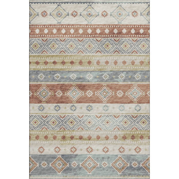 9' X 12' Tribal Washable Area Rug With UV Protection - Desert Sand