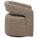 Westhill Boucle Upholstered Swivel Accent Chair in Rocky Road fabric, showcasing plush boucle upholstery and modern design.