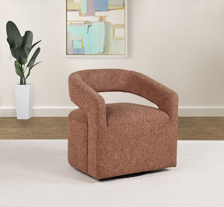 Westhill Berry Boucle Upholstered Swivel Accent Chair by CoasterEveryday