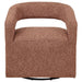 Westhill boucle upholstered swivel accent chair in berry by CoasterEveryday