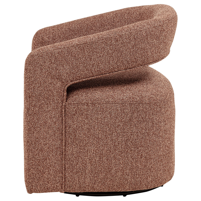 Westhill Berry Boucle Upholstered Swivel Accent Chair by CoasterEveryday