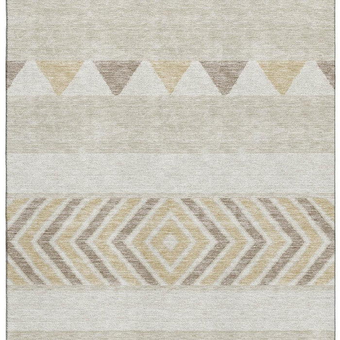 10' X 14' Southwestern Washable Area Rug With UV Protection (676374) - Beige / Ivory / Tan