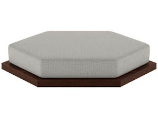 Amisco Convertible Wood Veneer Tabletop Birch with Upholstered Ottoman 90831