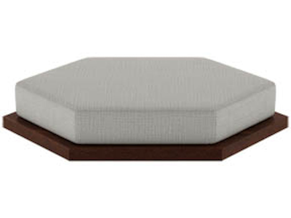 Amisco Convertible Wood Veneer Tabletop Birch with Upholstered Ottoman 90831