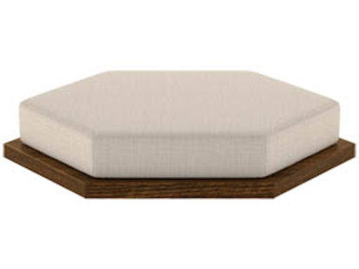 Amisco Convertible Wood Veneer Tabletop Walnut with Upholstered Ottoman 90833