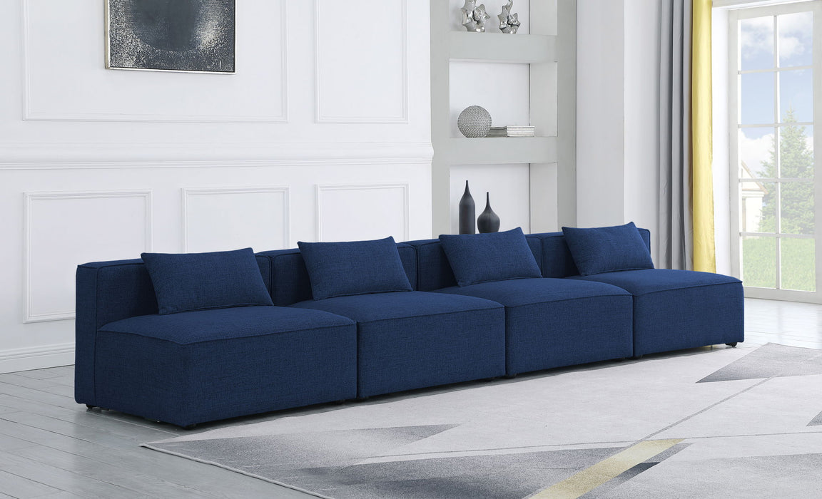 Cube - Linen Modular 4 Seat Armless Sofa