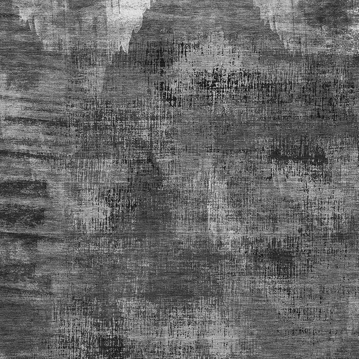 8' X 10' Abstract Washable Area Rug Polyester With UV Protection - Gray And Silver