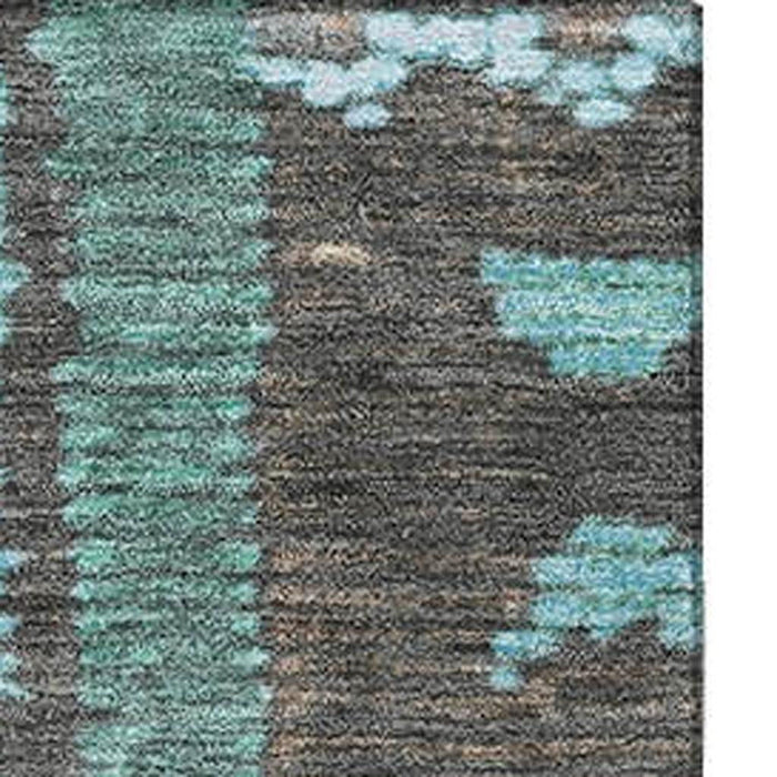 10' X 14' Tribal Washable Area Rug With UV Protection (709024) - Brown / Teal / Ivory