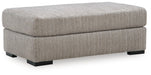 Signature Design by Ashley Lofwood upholstered ottoman with a soft fabric cover and sturdy wooden legs for versatile seating or footrest.