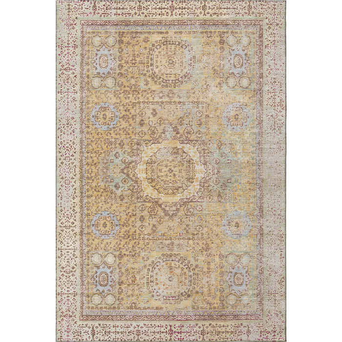 10' X 14' Oriental Washable Area Rug With UV Protection (699770) - Gold / Beige