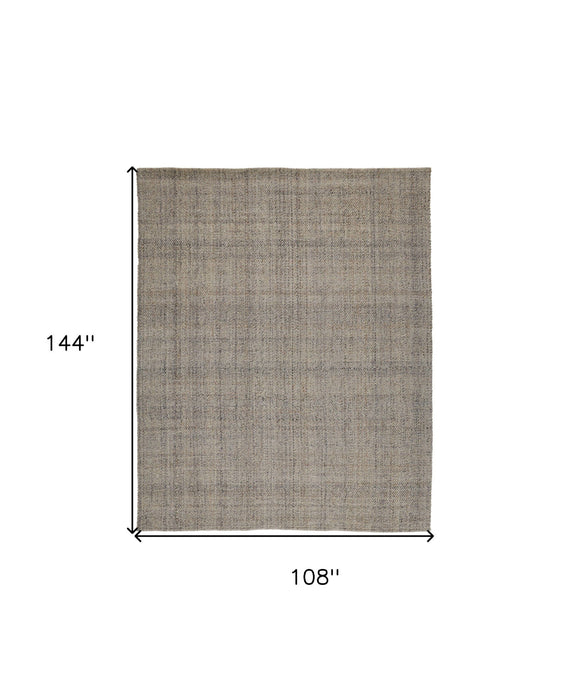 9' x 12' Hand Woven Area Rug - Gray And Beige