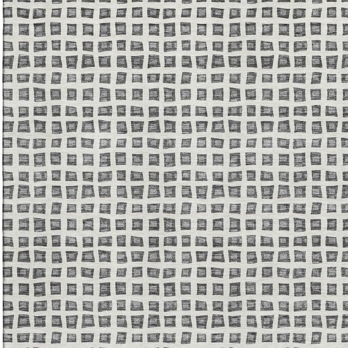 10' X 14' Geometric Washable Area Rug With UV Protection - Gray / Silver