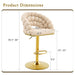 Set of two beige and gold Puffy Bubble Chairs with ball chains by Giga, modern round seating with transparent bubble design.