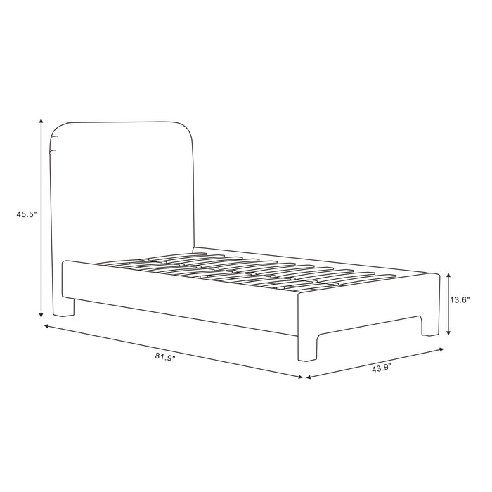 Layton - Rounded Corner Upholstered Bed