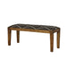 CoasterEssence Lamont fabric upholstered accent bench in black and natural finish