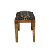 CoasterEssence Lamont accent bench with black fabric upholstery and natural finish legs