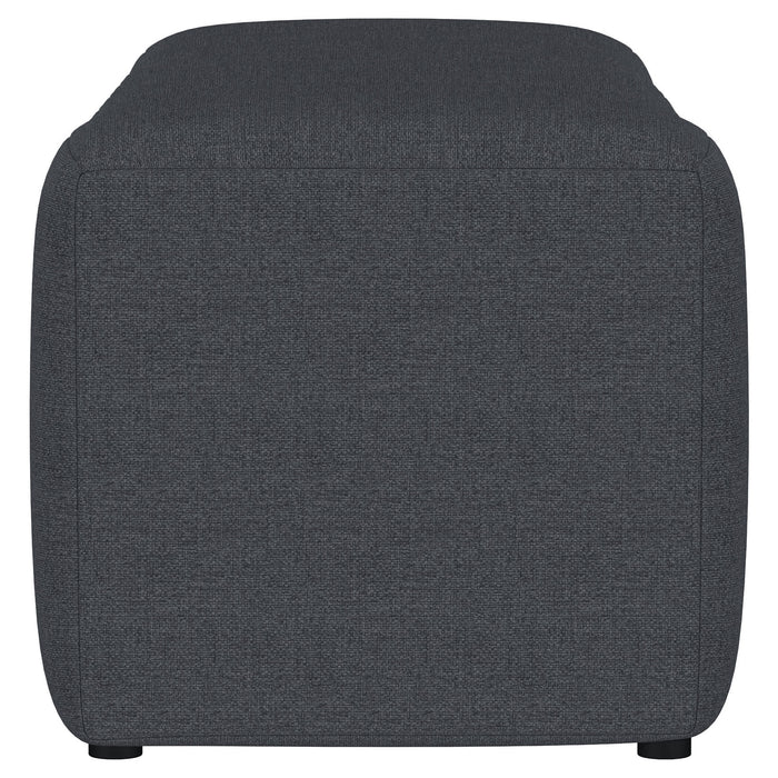 Summer Fabric Upholstered Tufted Accent Bench Charcoal