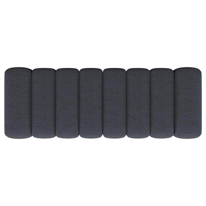 Summer Fabric Upholstered Tufted Accent Bench Charcoal