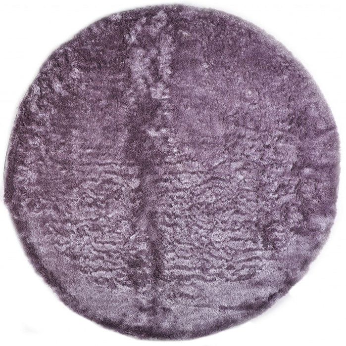 10' Round Shag Tufted Handmade Area Rug - Purple