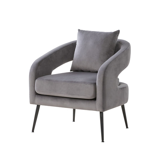 Giga open back round lounge armchair with accent design, stylish sofa chair featuring a comfortable, modern open-back style.